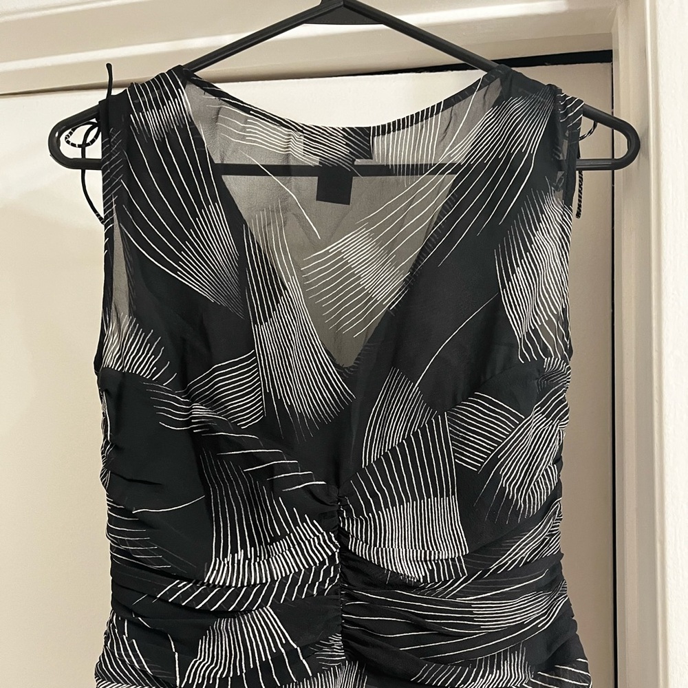 The Limited Black and White Shell Top